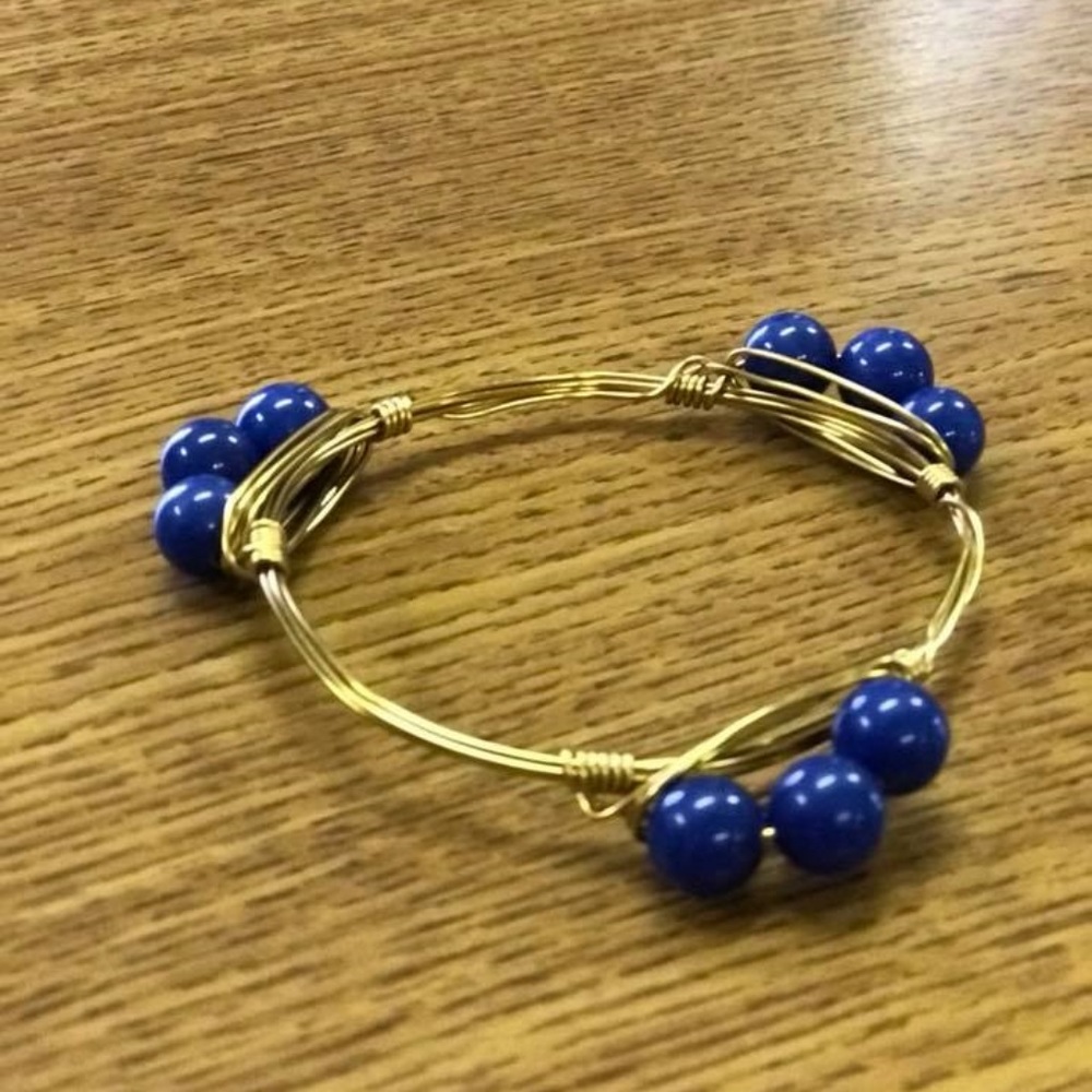 bourbon & boweties inspired wire wrapped bracelet
